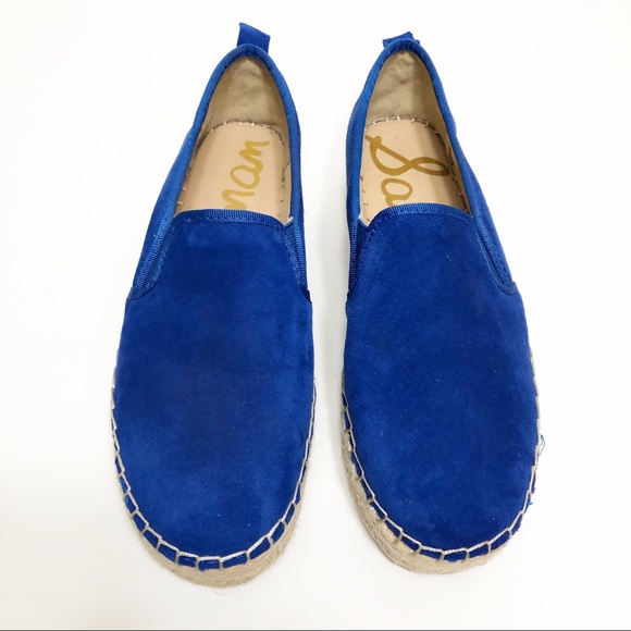 Sam Edelman Carrin Espadrille Nautical Blue Suede - Picture 2 of 8
